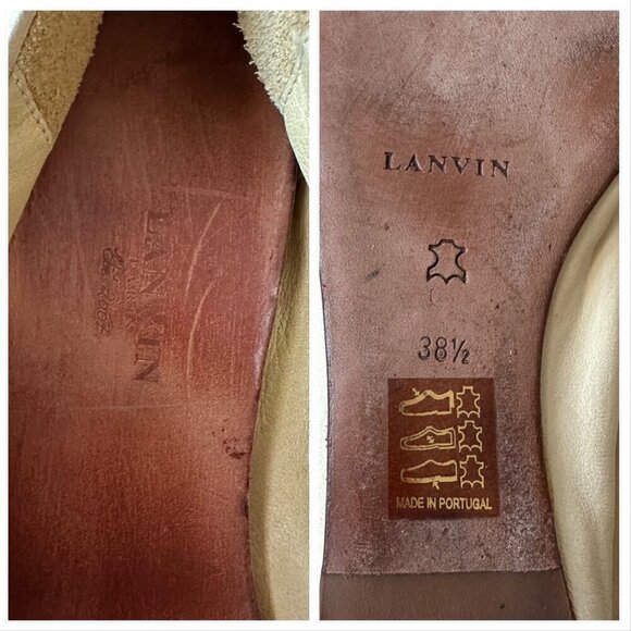 Lanvin signature ballet flats in Cream Soft Leather, Size 38.5 EU - Picture 7 of 13